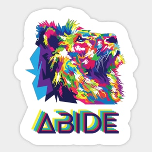 ABIDE Lion of Judah Sticker